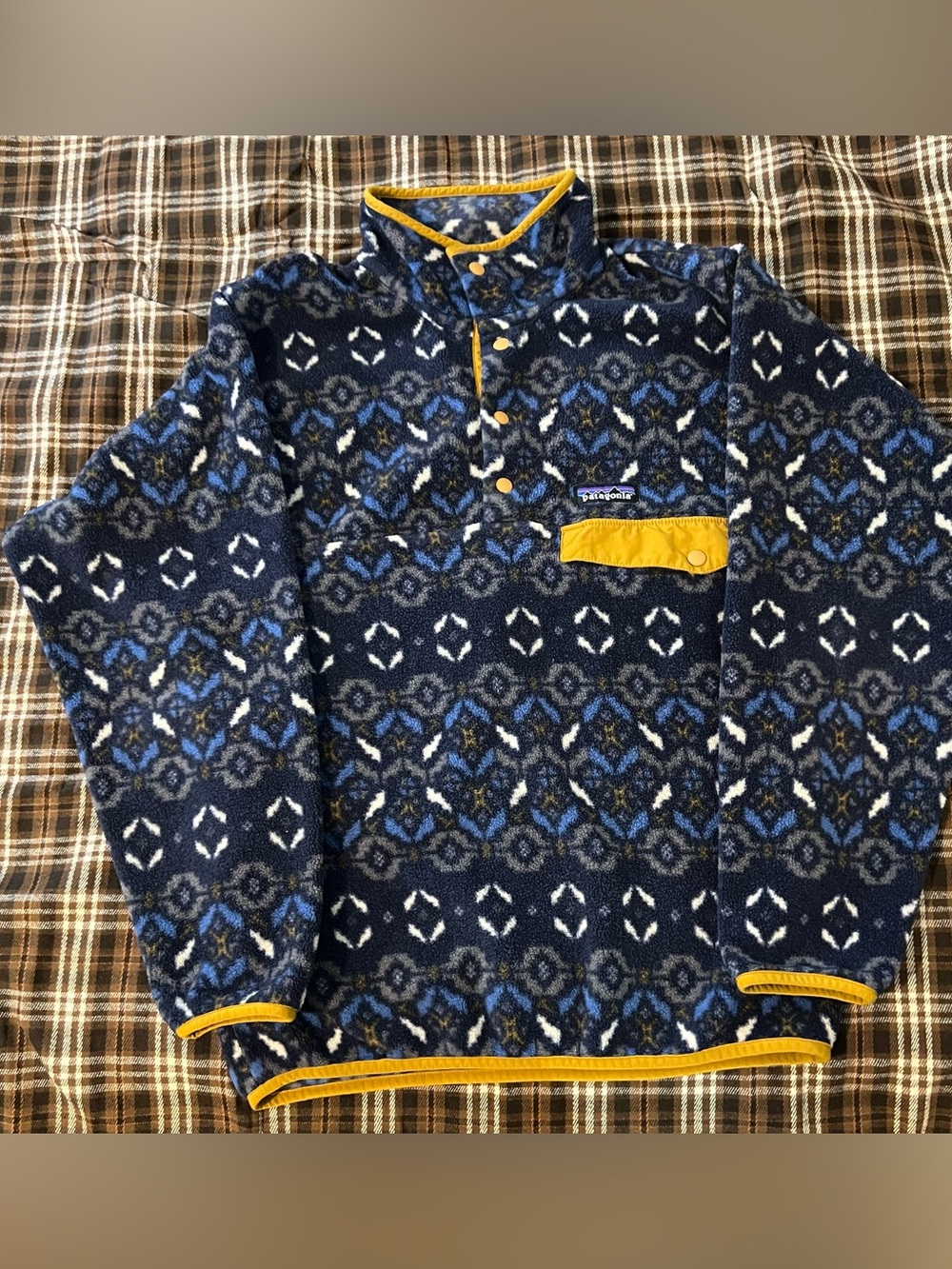 Patagonia Synchilla Snap-T Fleece Pullover Tundra Cluster Blue XS